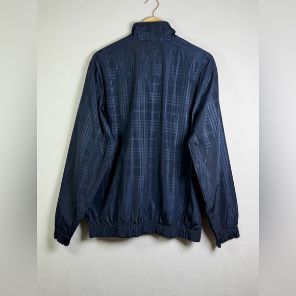PGA TOUR Men Plaid Windbreaker Jacket Sz M Navy Golf Core Light 1/4 Zip Pullover - Picture 5 of 9